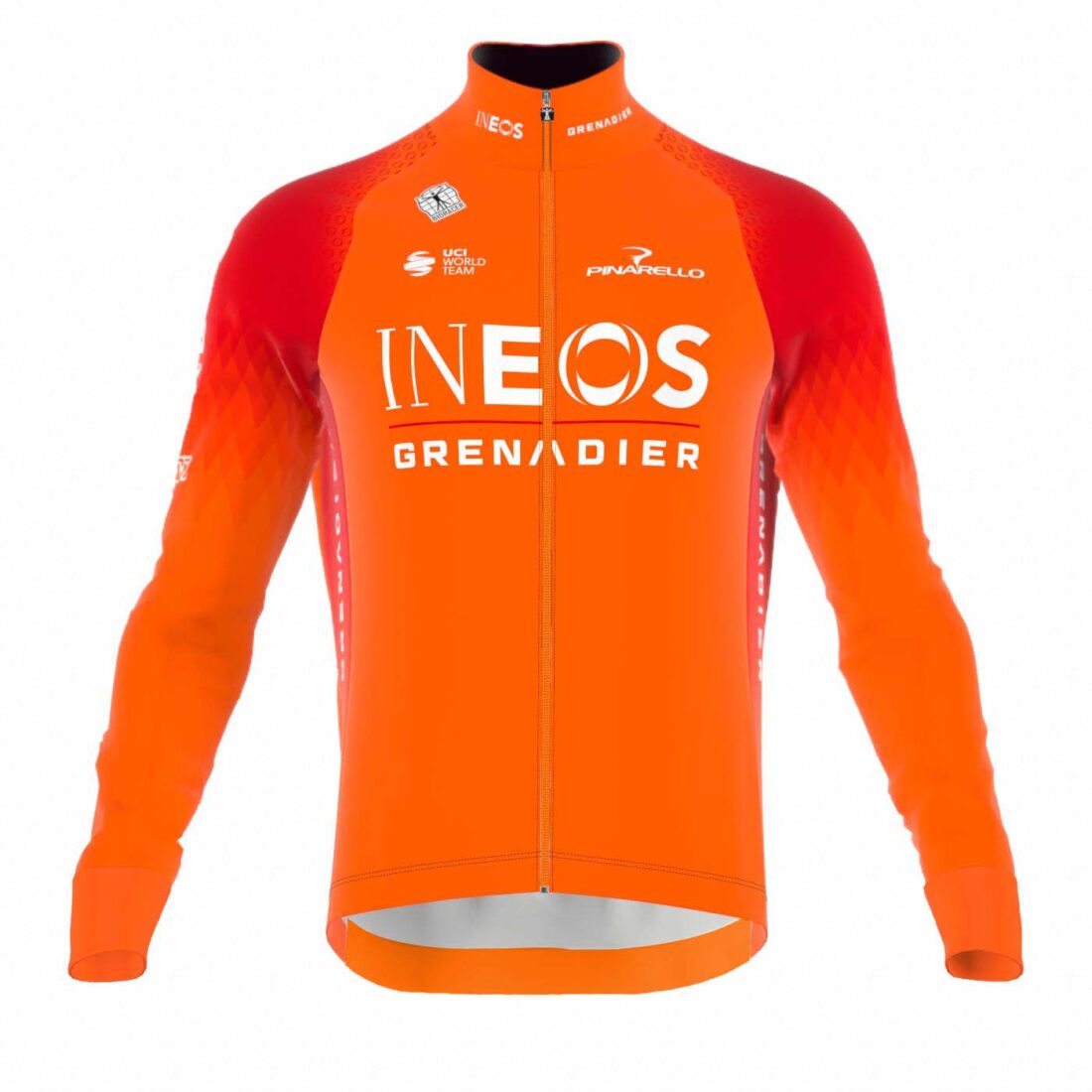 Campera Icon Tempest Oficial Ineos Grenadiers Naranja de Entrenamiento