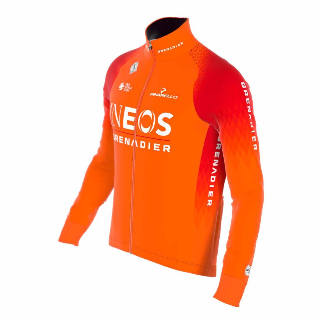Campera Icon Tempest Oficial Ineos Grenadiers Naranja de Entrenamiento