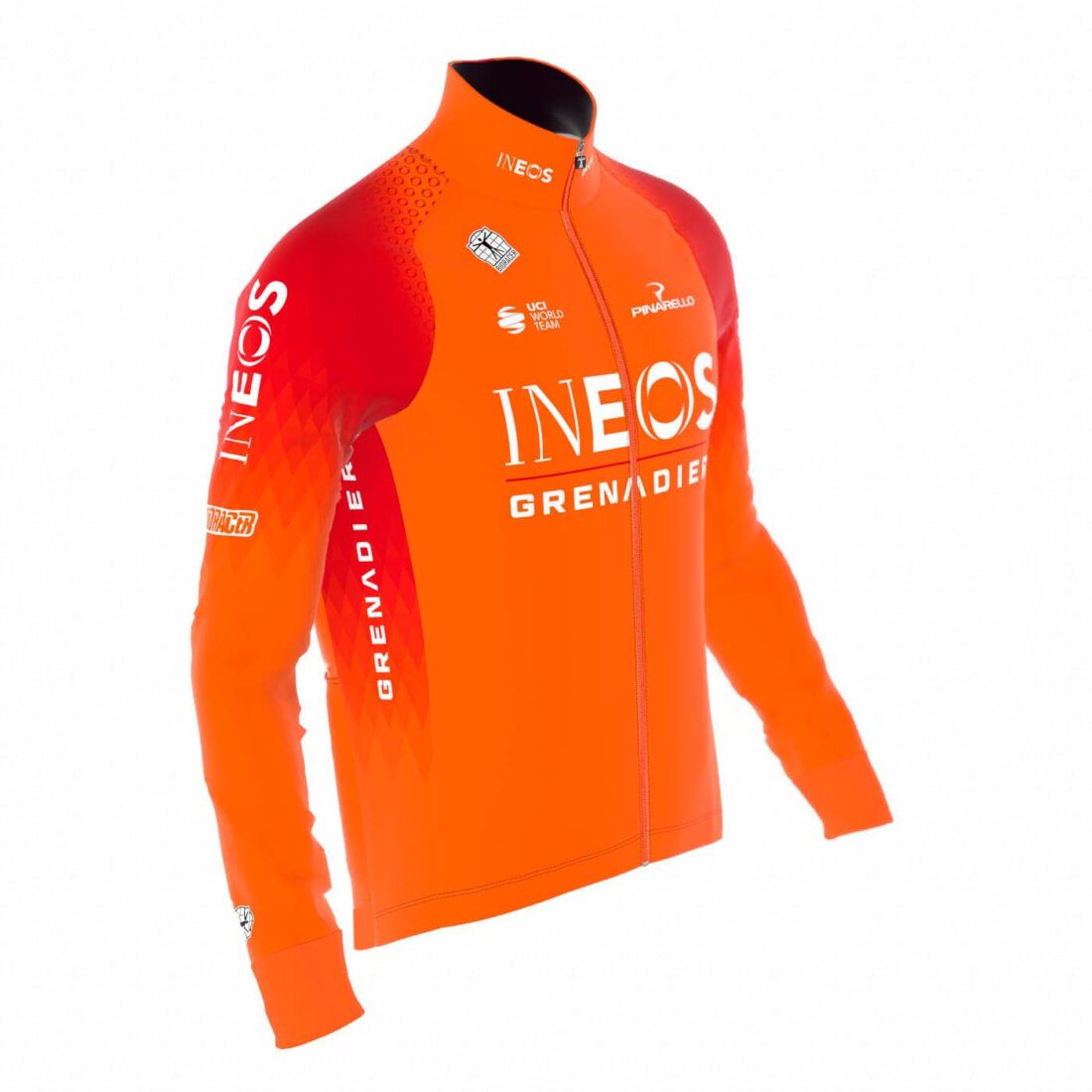 Campera Icon Tempest Oficial Ineos Grenadiers Naranja de Entrenamiento